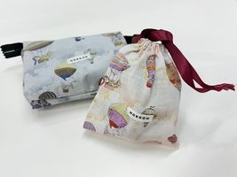 my piece of fabric 60ローンプリント「ゆらゆら気球サーカス」_拡大イメージ
