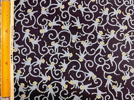 和柄スケアプリント「からくさモンキー」ネイビー