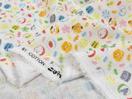 コットンこばやしダブルガーゼプリント「ねこドロップス」_拡大イメージ