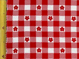 韓国fabric フラワージャガードニットレッド