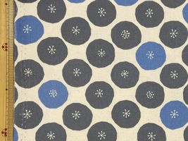 北欧調 3.5センチサークルのオックスプリント生成地×グレー系