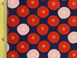 北欧調 3.5センチサークルのオックスプリントレッド系