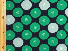 北欧調 3.5センチサークルのオックスプリントグリーン系