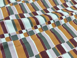 my piece of fabric ブラッシュペイントの40ブロードプリントカーキ×ブラウン