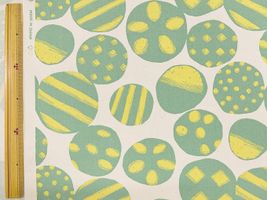 ナチュラルオックスプリント「MOYOU DOT」エメラルドグリーン