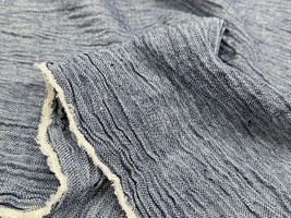 岡山児島で洗いをかけた近江リネン先染水撚りシャンブレーダンガリーブルー