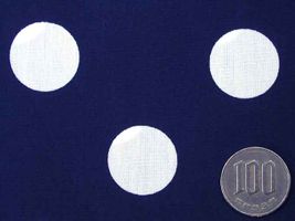 直径約22ミリの ブロード水玉プリントネイビー