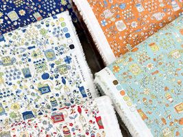 my piece of fabric 60ローンプリント「ガーデニング」_拡大イメージ