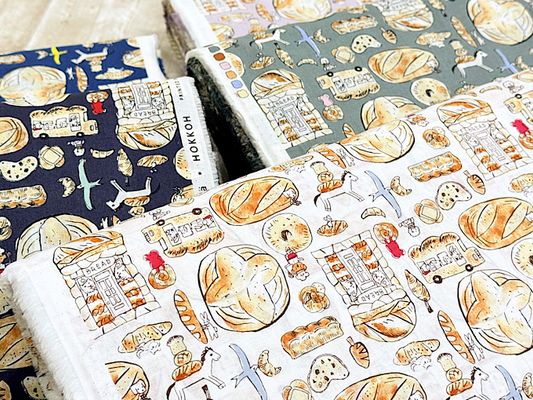 my piece of fabric 60ローンプリント「おとぎのパン」