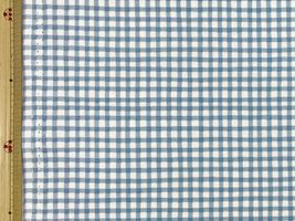 ラテカラー ギンガムチェックのオックスプリントブルー