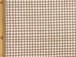 ラテカラー ギンガムチェックのオックスプリントブラウン