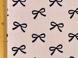 韓国風リボンのオックスプリントピンク