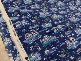 my piece of fabric カラフルなコンテナ船の60ローンプリント_拡大イメージ