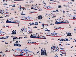 my piece of fabric カラフルなコンテナ船の60ローンプリント_拡大イメージ