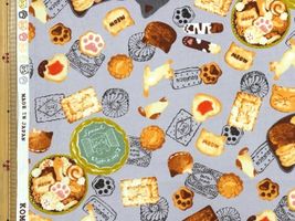 オックスプリント「猫のクッキー缶 season2」グレー