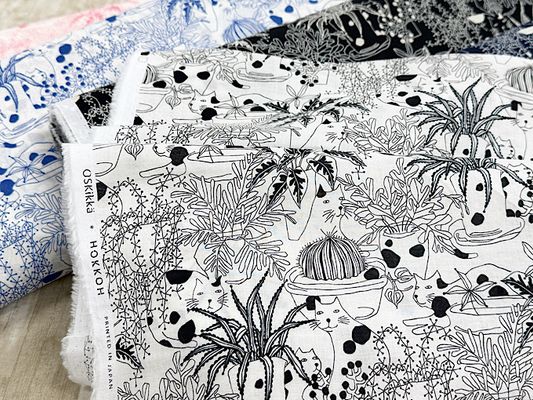 my piece of fabric 60ローンプリント「猫のかくれんぼ」