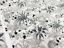 my piece of fabric 60ローンプリント「猫のかくれんぼ」_拡大イメージ