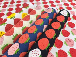 北欧調オックスプリント「Mansikat rivissä」_拡大イメージ