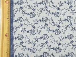【現品限り特価】Exclusive Collection イルカと海の生き物のコットンローンレース_拡大イメージ