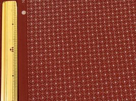 【現品限り特価】印伝調和柄シーチングプリント「七宝」エンジ