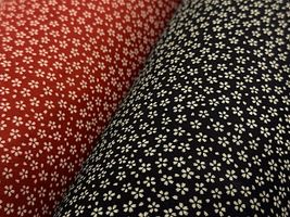 【現品限り特価】印伝調和柄シーチングプリント「桜」_拡大イメージ