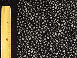 【現品限り特価】印伝調和柄シーチングプリント「桜」ブラック