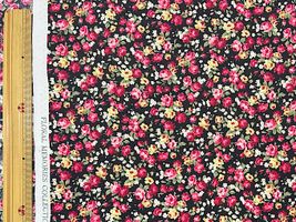 【現品限り特価】スケアープリント「かわいいバラ」ブラック