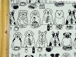 Snack time!オックスプリント「DOG&JUNK」ライトグレー