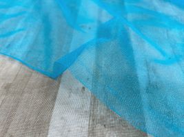 約188cm幅のシャイニートリコットハーフ無地スカイブルー