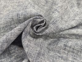 お買い得価格の広幅リネンダンガリー無地ネイビーブラック