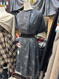 北欧調コットン杢ビエラ刺しゅう「ミモザ」_拡大イメージ