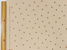 上品な60ローン水玉ドットプリントベージュ地