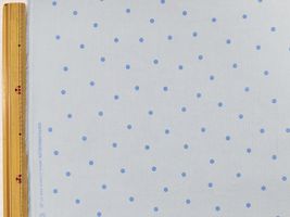 上品な60ローン水玉ドットプリントライトブルー地