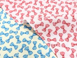 かわいいリボンのオックスプリント_拡大イメージ