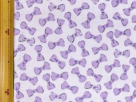 かわいいリボンのオックスプリントラベンダー