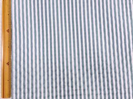 フレンチオックスストライプキルティングくすみブルー