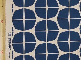 北欧調 幾何学綿麻キャンバスプリント「チーズ」チーズ青