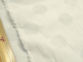 Exclusive Collection綿麻ドットジャガード(直径約3cm)ライトグレー