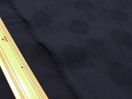 Exclusive Collection綿麻ドットジャガード(直径約3cm)ネイビー