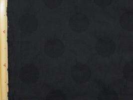 Exclusive Collection綿麻ドットジャガード(直径約6cm)スミクロ