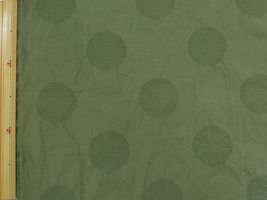 Exclusive Collection綿麻ドットジャガード(直径約6cm)カーキグリーン