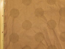 Exclusive Collection綿麻ドットジャガード(直径約6cm)キャメルベージュ