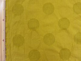 Exclusive Collection綿麻ドットジャガード(直径約6cm)マスタード