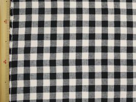 Exclusive Collection 白と黒の綿麻チェック白黒ギンガム/中約1.5センチ
