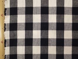 Exclusive Collection 西脇産綿麻ウェザーチェック黒×白/大約３cm