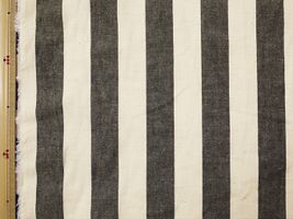 Exclusive Collection 西脇産綿麻ウェザーストライプ黒×白/太約３cm