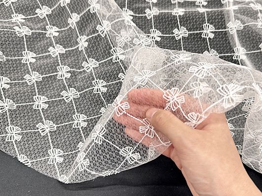 韓国fabric リボン刺しゅうネット