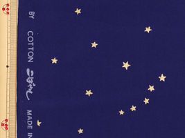 コットンこばやし 星降るブロードプリントネイビーブルー