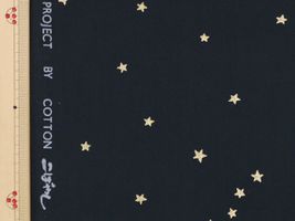 コットンこばやし 星降るブロードプリントブラック