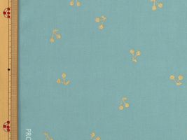 コットンこばやし チェリーのブロードプリントスモークブルー